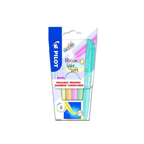 Pilot FriXion Light Soft marker 6 pc(s) Chisel tip Blue Green Orange Pink Violet Yellow