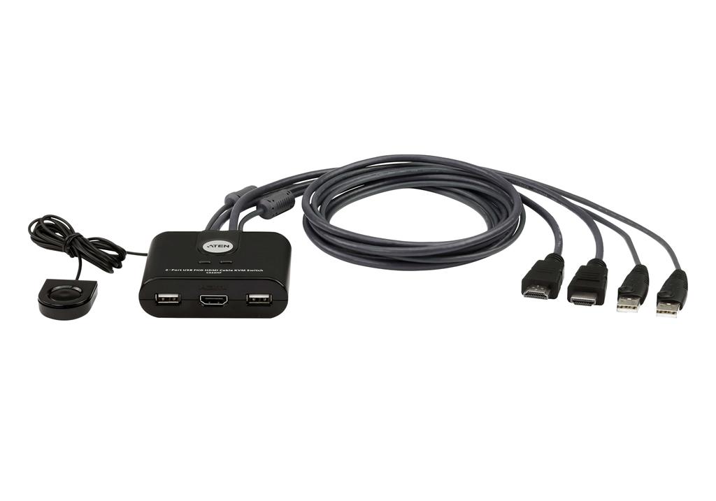 Aten CS22HF Kvm Switch Black-image