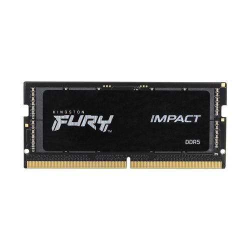 Kingston Technology FURY 32GB 5600MT/s DDR5 CL40 SODIMM Impact PnP. Component for: Laptop Internal memory: 32 GB Memory layout (modules x size): 1 x 32 GB Internal memory type: DDR5 Memory form factor: 262-pin SO-DIMM CAS latency: 40