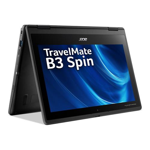Acer TravelMate Spin B3 TMB311RN-32 PN6000 8GB/128GB W11SE Laptop 29.5 cm (11.6&quot;) Touchscreen Full HD Intel Pentium N N6000 SSD Windows 11 SE Black