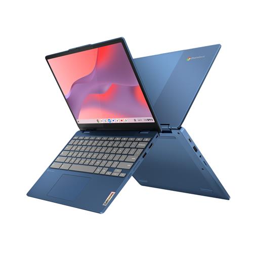Lenovo IdeaPad Flex 3 12IAN8 Chromebook 31 cm (12.2") Touchscreen WUXGA Intel N N100 4 GB LPDDR5-SDRAM 64 GB eMMC Wi-Fi 6E (802.11ax) ChromeOS Blue