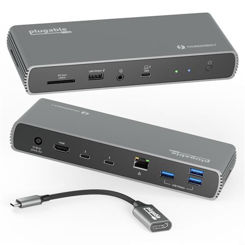 Plugable Technologies Thunderbolt 4 Dock with 100W Charging Thunderb