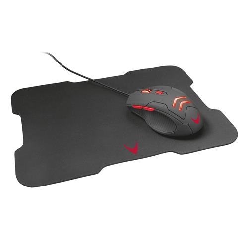 Varr Gaming Mouse and Mousepad/Mat Set Gaming Mouse: Wired USB Mouse (Black/Red) Adjustable DPI (800 1600 2400 or 3200dpi) 6 Button with Scroll Wheel Popular USB-A connection Optical LED Red backlight Mousepad/Mat: Size 295x210x2mm