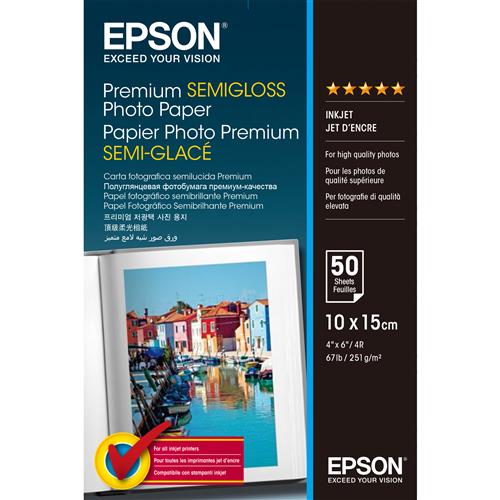 Photos - Other consumables Epson Premium Semi-Gloss Photo Paper - 10x15cm - 50 Sheets C13S041765 
