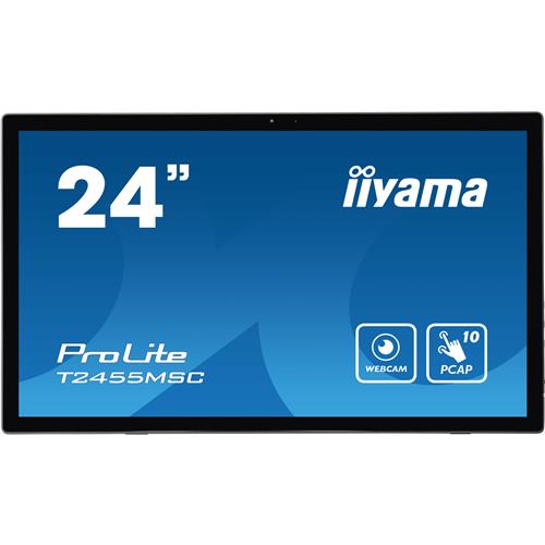 iiyama T2455MSC-B1 Signage Display Digital signage flat panel 61 cm (24") LED 400 cd/m Full HD Black Touchscreen