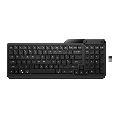 HP 475 Dual-Mode Wireless Keyboard. Keyboard form factor: Full-size (100%) Connectivity technology: Wireless Device interface: RF Wireless + Bluetooth Keyboard key switch: Membrane Recommended usage: Universal. Product colour: Black