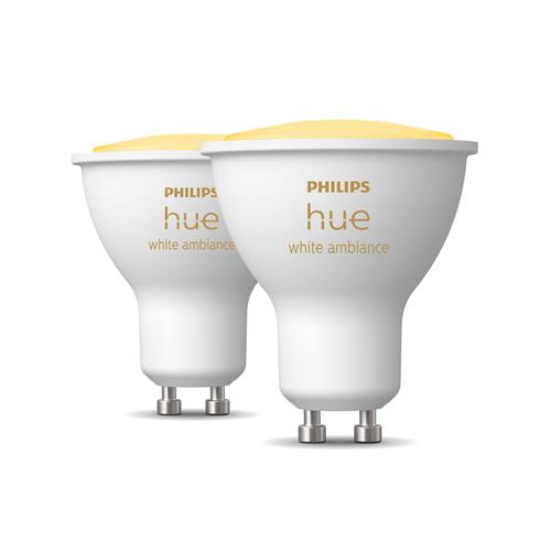 Philips Hue White ambience GU10  smart spotlight  (2-pack) Smart b