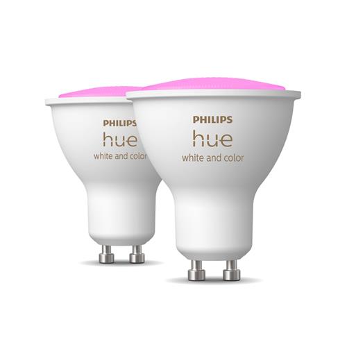 Philips Hue White and colour ambience GU10  smart spotlight  (2-pac
