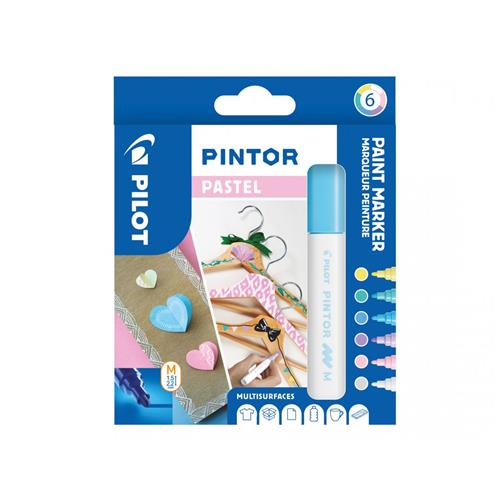 Pilot Pintor Light Blue Light Green Light pink Violet White Yellow 6 pc(s)