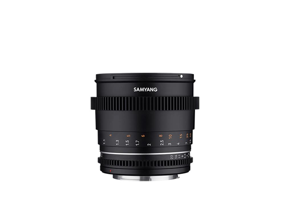 Samyang VDSLR 85mm T1.5 MK2. Component for: MILC Lens structure (elements/groups): 9/7 Lens type: Cinema lens. Camera brands compatibility: Canon. Product colour: Black Mounting type: Bayonet. Diameter: 8.4 cm Filter size: 72 mm Length: 74.7 mm Samyang VDSLR 85mm T1.5 MK2. Component for: MILC Lens structure (elements/groups): 9/7 Lens type: Cinema lens. Camera brands compatibility: Canon. Product colour: Black Mounting type: Bayonet. Diameter: 8.4 cm Filter size: 72 mm Length: 74.7 mm