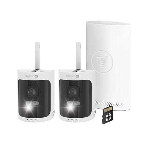 Swann EUK Allsecure 4K 60GB 2 x Cameras Wireless Wi-Fi Indoor/outd