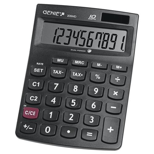 Photos - Other for Computer Genie 205 MD calculator Desktop Basic Black 12030G 