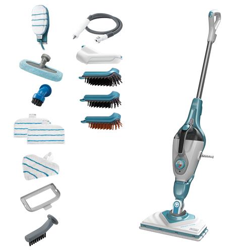 Black & Decker BHSM1610DSM-GB steam cleaner Portable steam cleaner 0.5 L 1600 W Blue White