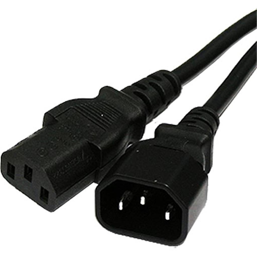 Cablenet 1M Iec C14 - Iec C13 H05Z1Z1-F Black Lsoh 0.75Mm Power Lead