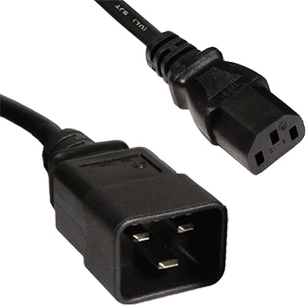 Cablenet 5M Iec C20 - Iec C13 Black Pvc 1.5Mm Power Leads