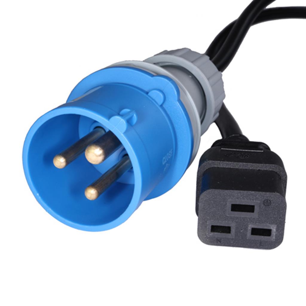 Cablenet 5M 16Amp Commando - IEC-C19 Black Pvc 1.5Mm Power Lead