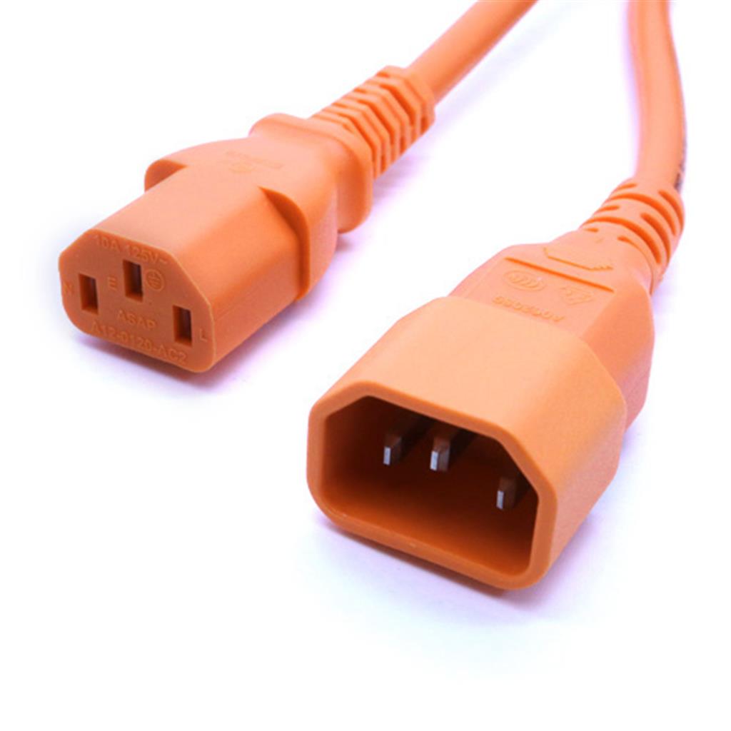 Cablenet 3M Iec C14 - Iec C13 Orange Pvc 1.0Mm Power Leads