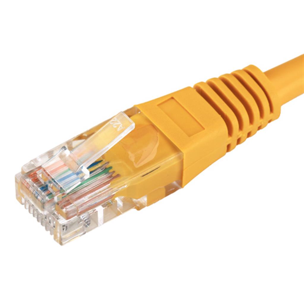 Cablenet 10M Cat5E RJ45 Yellow U/Utp Pvc 24AWG Flush Moulded Booted Pa