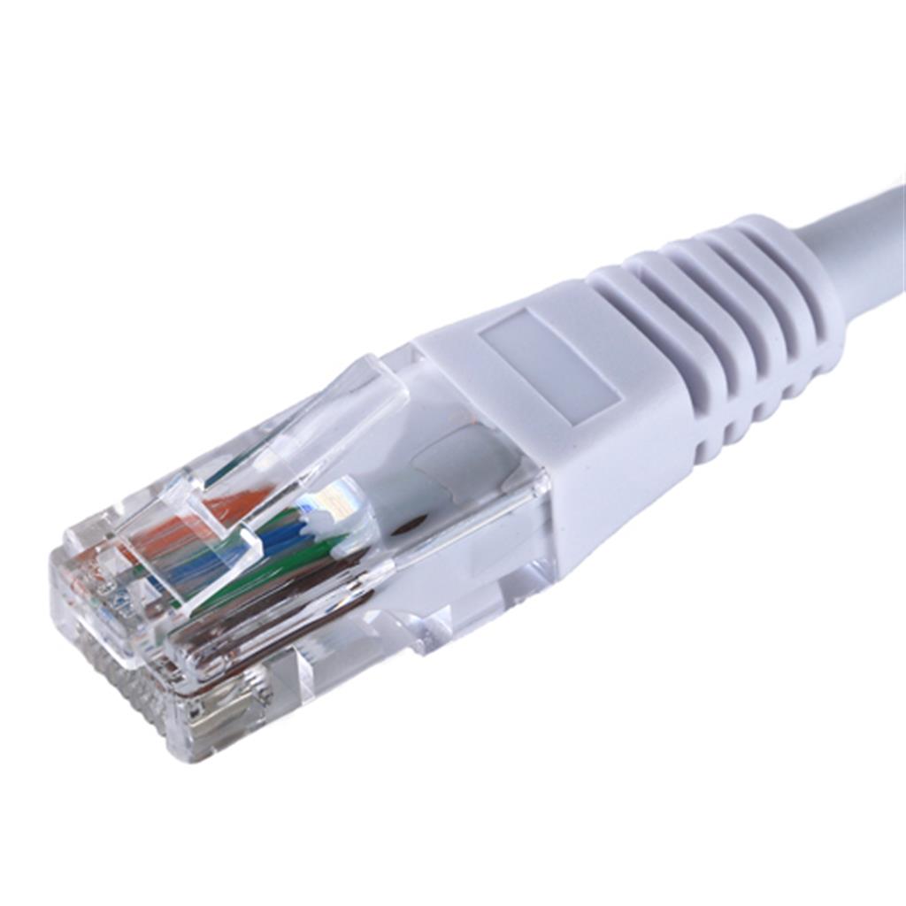 Cablenet 20M Cat5E RJ45 White U/Utp Pvc 24AWG Flush Moulded Booted Pat