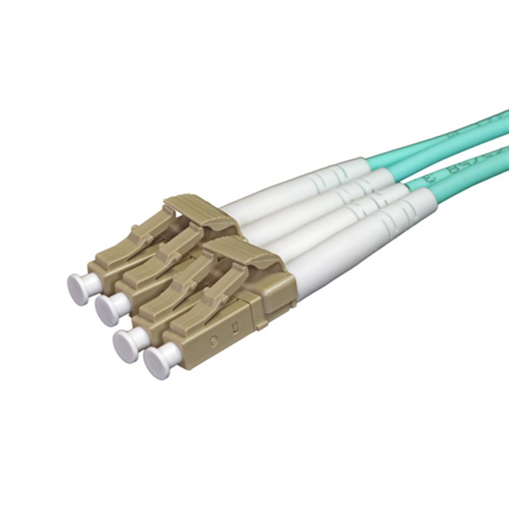 Cablenet 15M OM3 50/125 LC-LC Duplex Aqua Lsoh Fibre Patch Lead