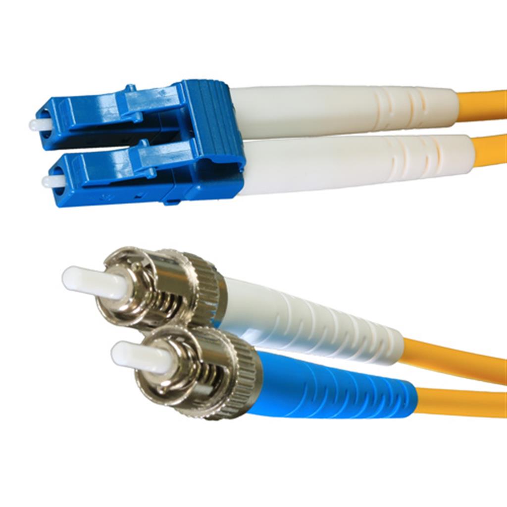 Cablenet 10M OS2 9/125 LC-ST Duplex Yellow Lsoh Fibre Patch Lead