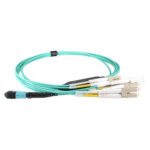 Photos - Cable (video, audio, USB) Cablenet MPO-12BO4LC2 InfiniBand/fibre optic cable 2 m 4x LC Aqua colour