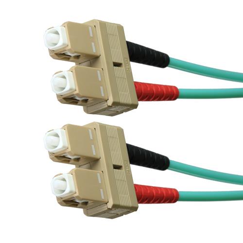 Photos - Cable (video, audio, USB) Cablenet 1m OM4 50/125 SC-SC Duplex Aqua LSOH Fibre Patch Lead 4SCSC1