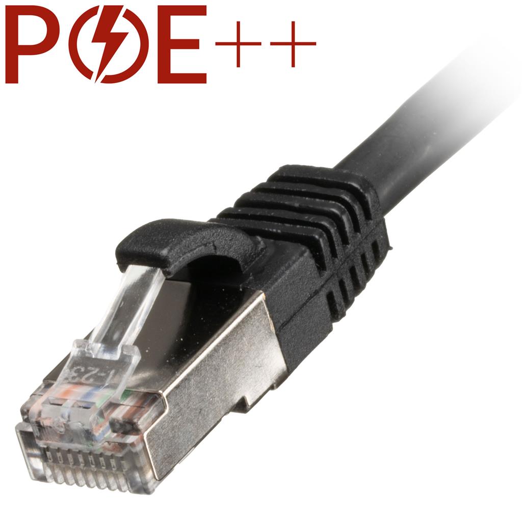 Cablenet 10M Cat6A RJ45 Black S/Ftp Lsoh 26AWG Snagless Booted Patch L