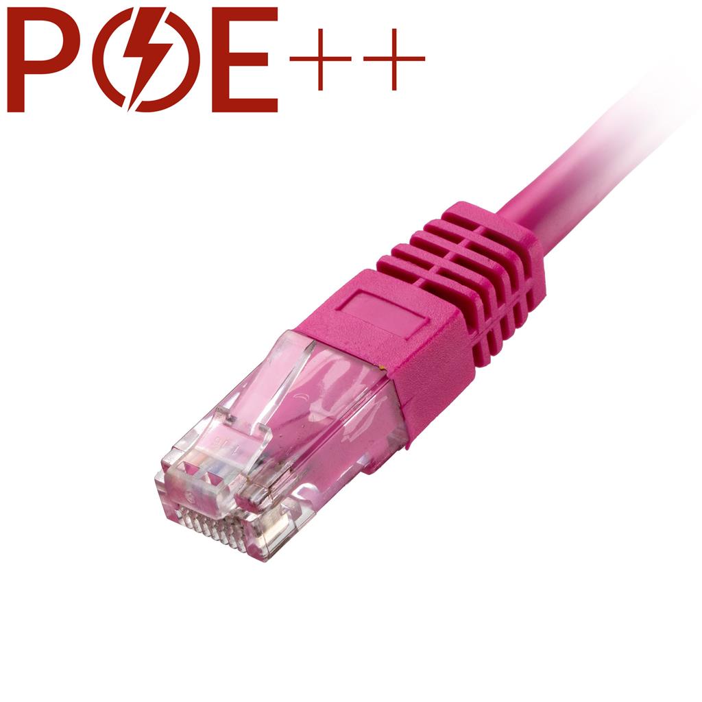 Cablenet 15M Cat6 RJ45 Pink U/Utp Pvc 24AWG Flush Moulded Booted Patch