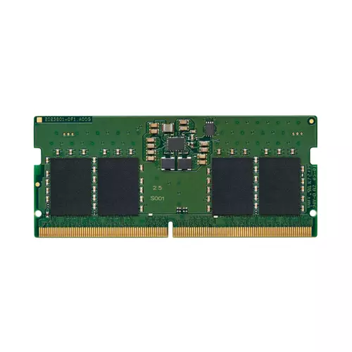 Kingston Technology KCP556SS6-8. Component for: Laptop Internal memory: 8 GB Memory layout (modules x size): 1 x 8 GB Internal memory type: DDR5 Memory form factor: 262-pin SO-DIMM CAS latency: 46