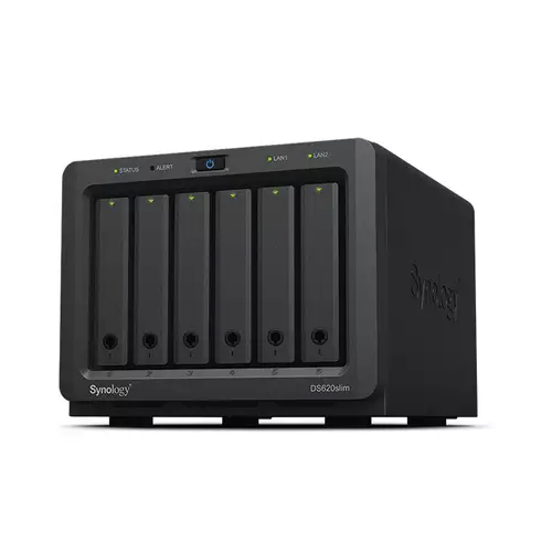 Synology DiskStation DS620SLIM NAS/storage server Desktop Intel Celeron J3355 2 GB DDR3L 0 TB DiskStation Manager Black