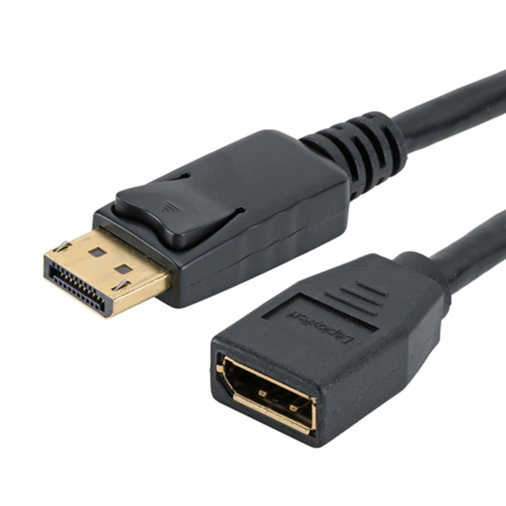 Cablenet 3M Displayport Male - Female Extension Black Pvc Cable