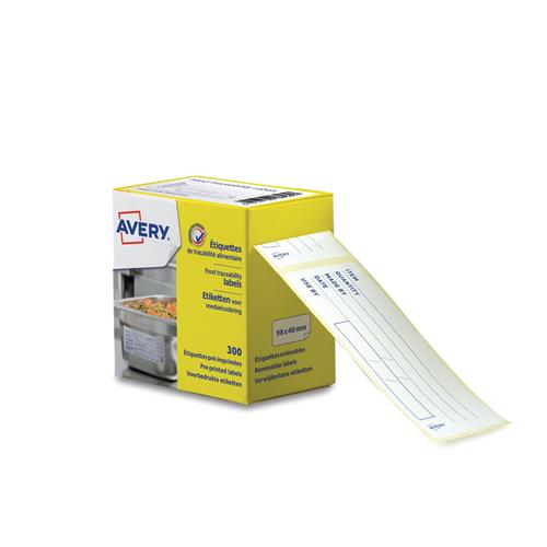 Avery Food Traceability Labels 98X40mm (Pack 300) - Etihaccp.Uk