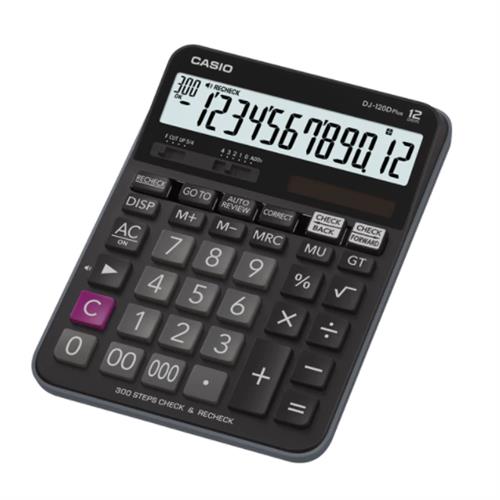 Photos - Other for Computer Casio DJ-120D Plus 12 Digit Desktop Calculator Black DJ-120DPLUS-W-EP 