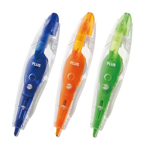 Plus By Pentel Correction Tape Roller PS 4.2mm x 6m Assorted Colours (Pack 3) 43571