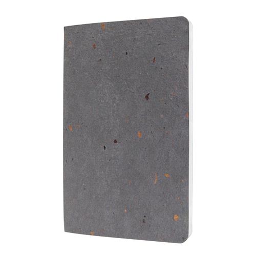 Sigel Re-Up Notebook A5 140x200x10mm Softcover Made Of Coffee Husks Pages Made Of Cotton Waste Vegan 100 100gsm Ruled Pages Dark Grey - RU105