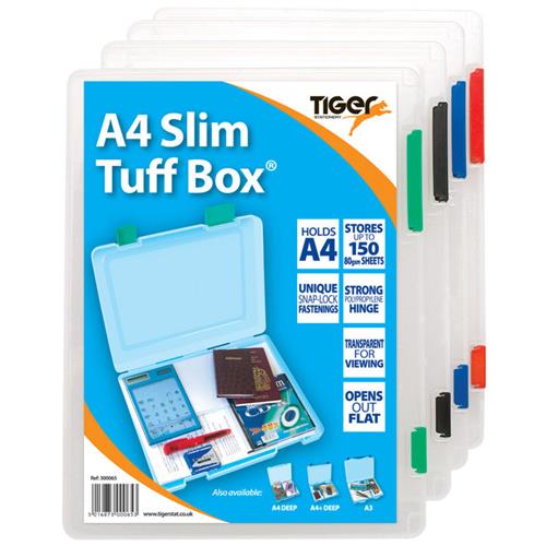 Tiger Tuff Box Polypropylene A4 Slim - 300065 - Single Box