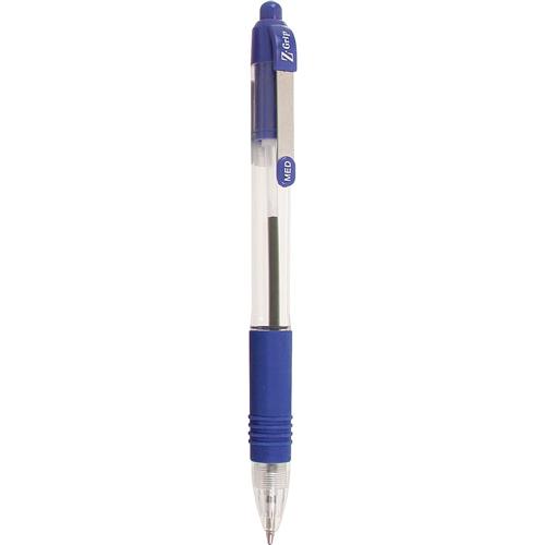 Zebra Z-Grip Retractable Ballpoint Pen 1.0Mm Tip Blue (Pack 12) - 22220-image