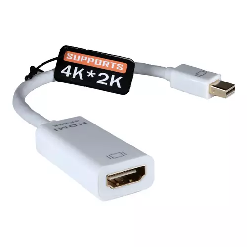 Photos - Cable (video, audio, USB) Cablenet 20cm Mini DisplayPort Male - HDMI 1.4b 4Kx2K@30Hz White Adaptor W