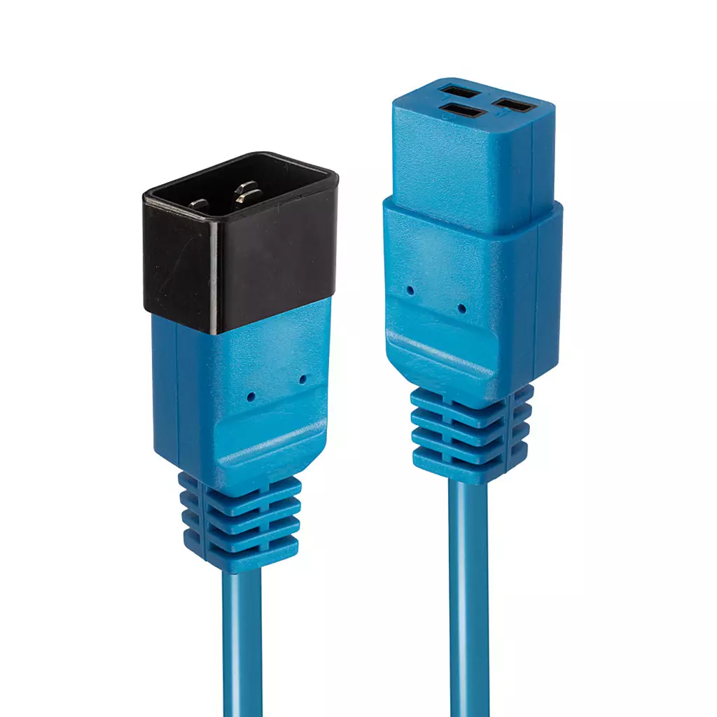 Lindy 2M Iec C19 To C20 Extension Cable. Blue