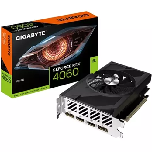 Photos - Graphics Card Gigabyte GeForce RTX 4060 D6 NVIDIA 8 GB GDDR6 GV-N4060D6-8GD 