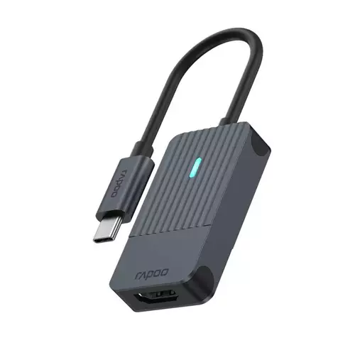 Photos - Cable (video, audio, USB) Rapoo UCA-1004 0.15 m USB Type-C HDMI Black 11406 