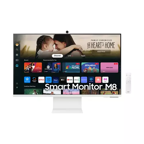 Samsung 32" M80D UHD White Smart Monitor with Speakers and Remote