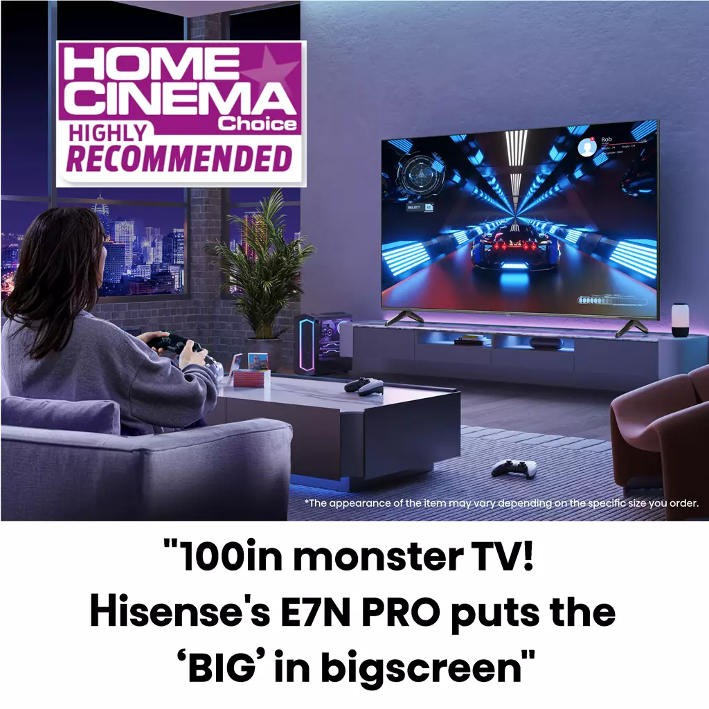 Hisense 100E7NQTUK PRO TV 2.54 m (100") 4K Ultra HD Smart TV Wi-Fi Grey 500 cd/m Hisense 100E7NQTUK PRO TV 2.54 m (100") 4K Ultra HD Smart TV Wi-Fi Grey 500 cd/m