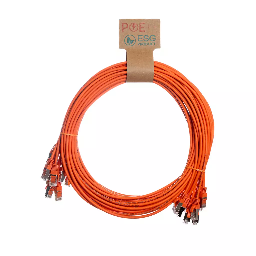 Cablenet 1M Cat6A RJ45 Orange U/Ftp Lsoh 30AWG Slim Snagless Booted Pa