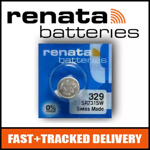 1 x Renata 329 Watch Battery 1.55v SR731SW - Official Renata Watch Batteries