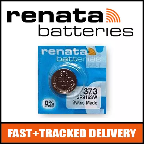 1 x Renata 373 Watch Battery 1.55v SR916W - Official Renata Watch Batteries