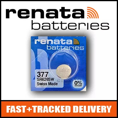 1 x Renata 377 Watch Battery 1.55v SR626W - Official Renata Watch Batteries