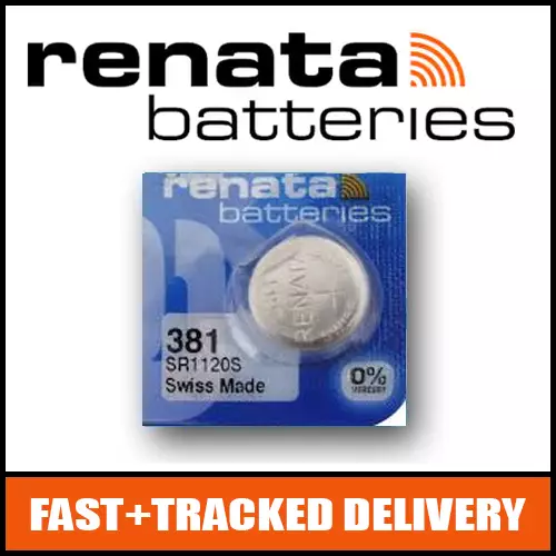 1 x Renata 381 Watch Battery 1.55v SR1120S - Official Renata Watch Batteries