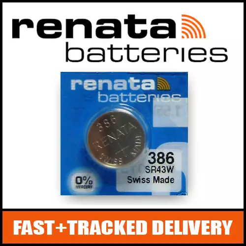 Photos - Battery Renata 1 x  386 Watch  1.55v SR43W - Official  Watch Batteries RENATAMULTI3861 